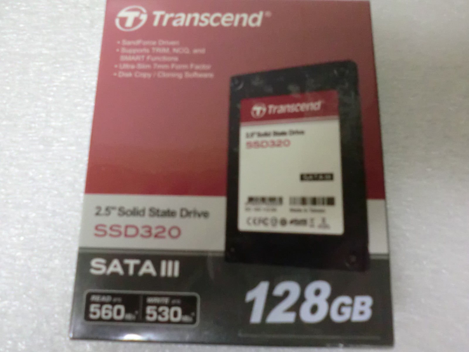 Transcend 128GB SSD Drive - TS128GSSD320  SATA 2.5 inch- NewSealed in Retail Box