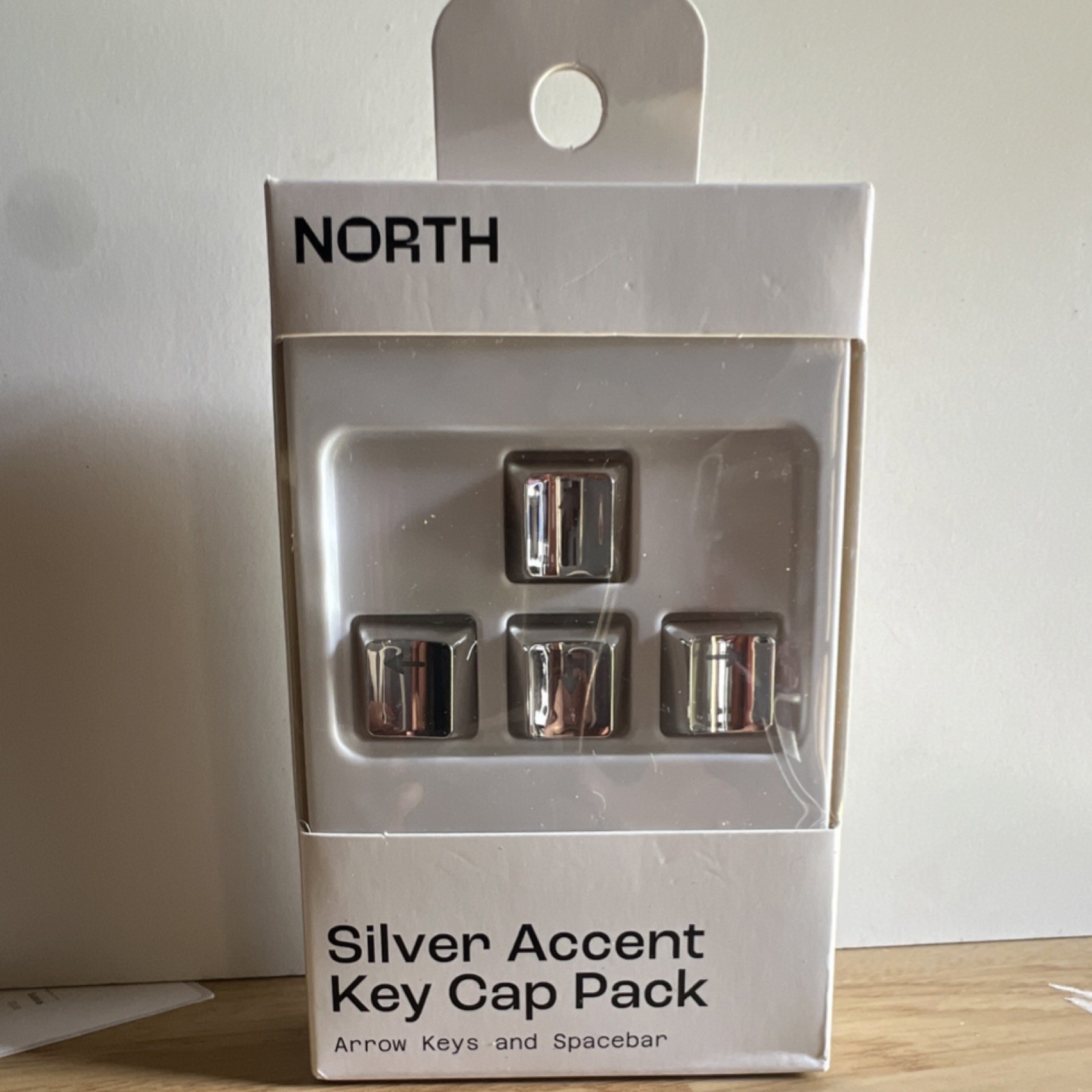 NORTH Silver Accent Key Cap Pack for Arrow Keys and Spacebar