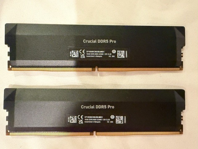 Crucial Pro Overclocking 32GB (2x16GB) DDR5-6000 CL36 UDIMM Kit CP16G60C36U5B