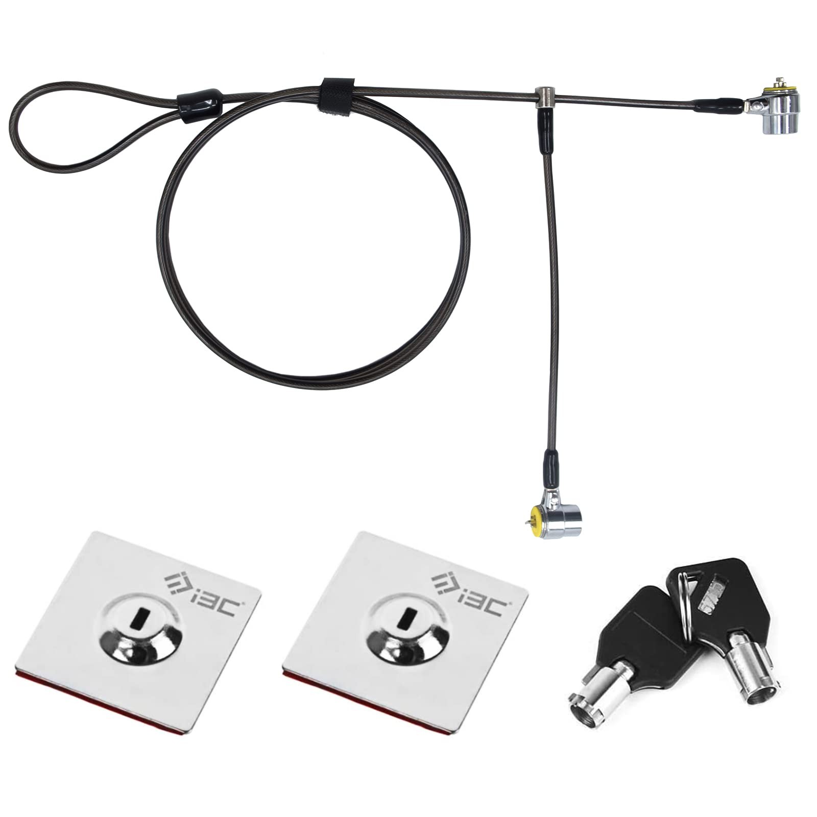 I3C Laptop Universal-Twin Head Lock, Twin Locks+2pcs anchor plate