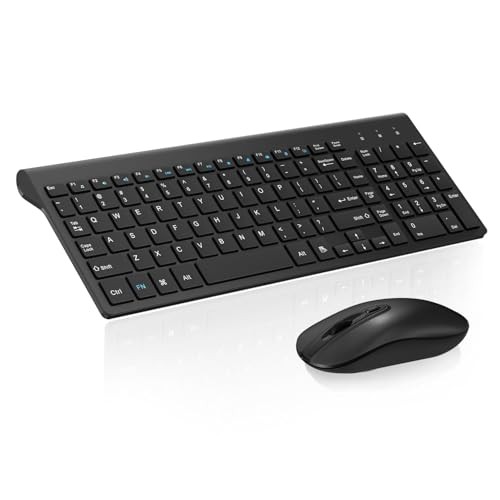 CIMETECH EASYTYPING KF10 WIRELESS KEYBOARD MOUSE COMBO SCISSOR SWITCH - BLACK