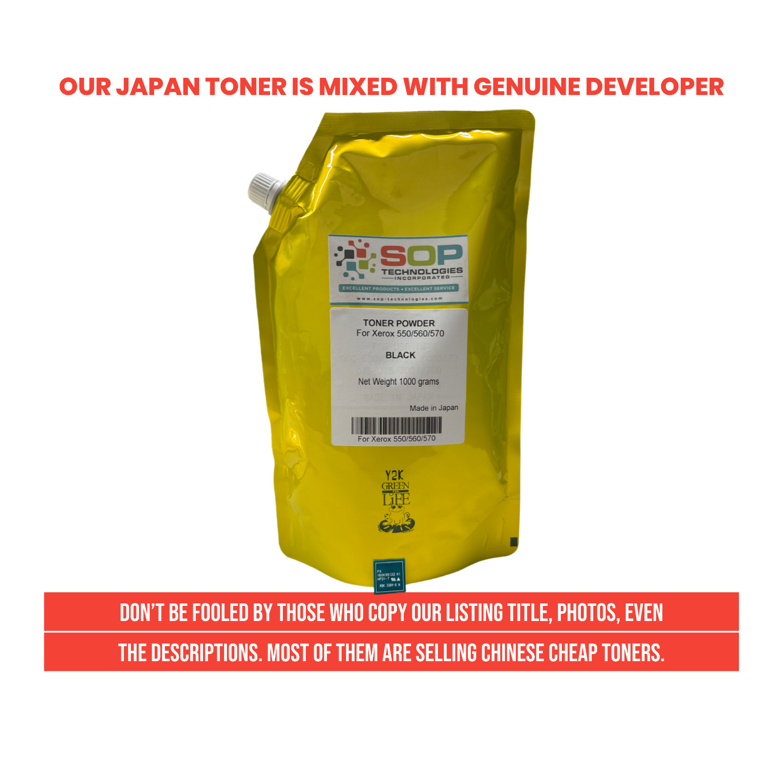 Japan Replacement Toner For Xerox Color 550/560/570 Refill+Chip 1KG/bag