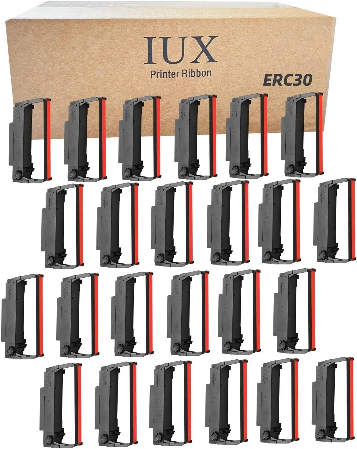 24 Pack Black And Red Ribbon For Epson ERC30 ERC34 ERC38 TM U220 Printer Refills