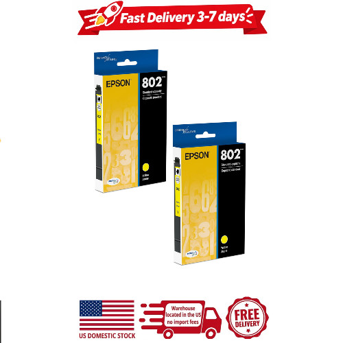 2 pack Epson 802, Yellow Ink Cartridge