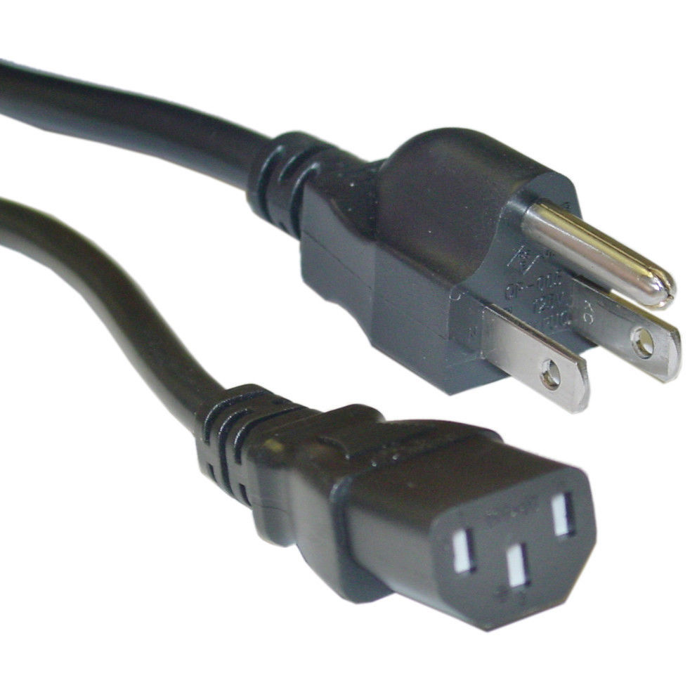 6ft Apple Mac Computer Tower Modem CPU Monitor Power Cord/Cable Three 3 Prong