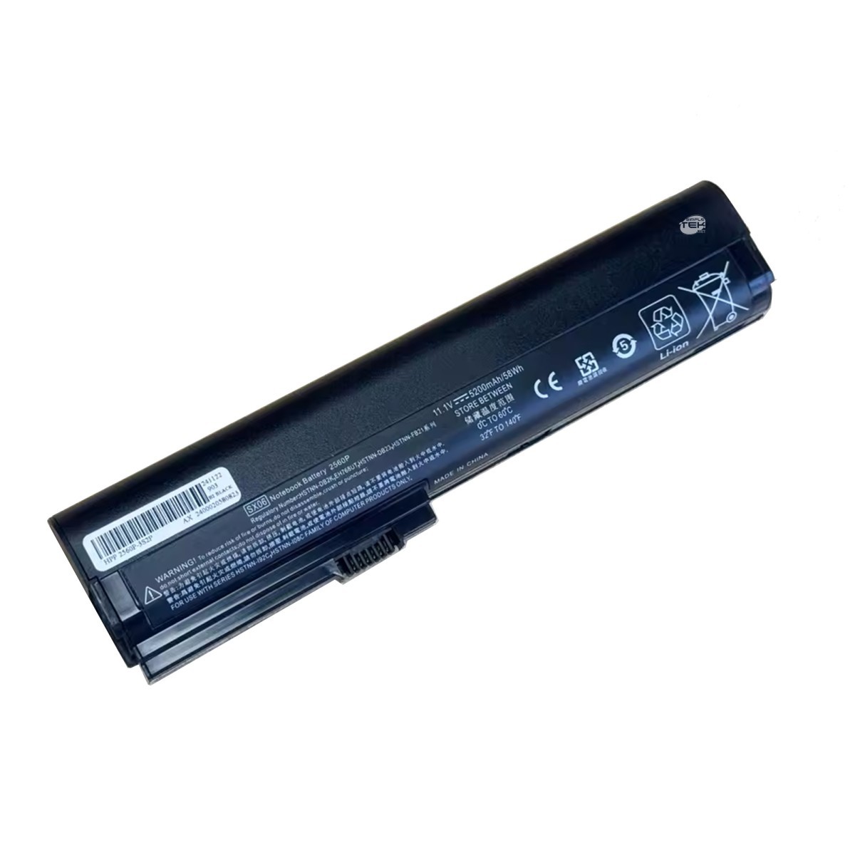 HP Laptop Battery Li-Ion 6-Cell 10.8V 5100mAh Black For HP EliteBook 2560P