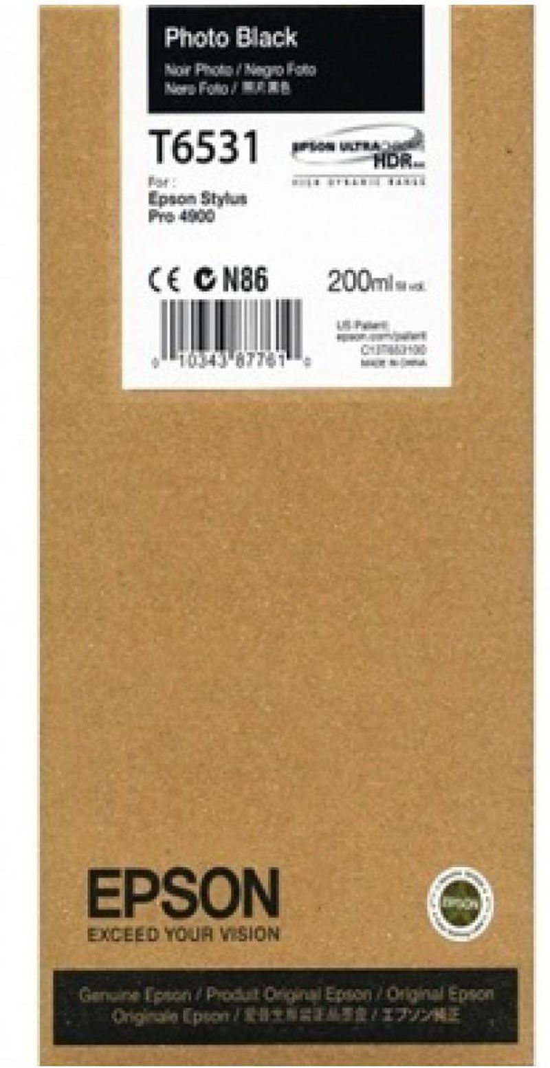 Epson T6531 Ink Photo Black for Stylus Pro 4900 C13T653100 2018 Original Packaging*