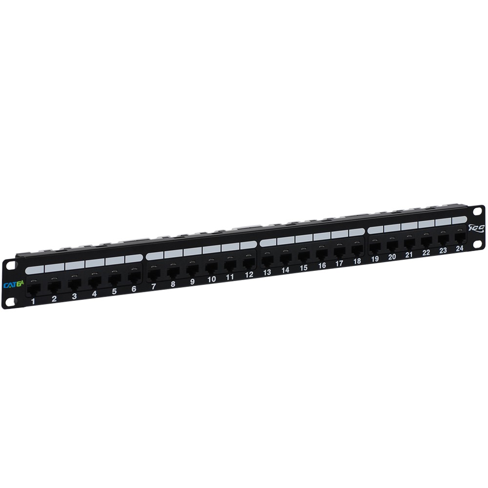 ICC PATCH PANEL CAT 6A 24-PORT 1 RMS ICMPP0246B UPC 633758092197