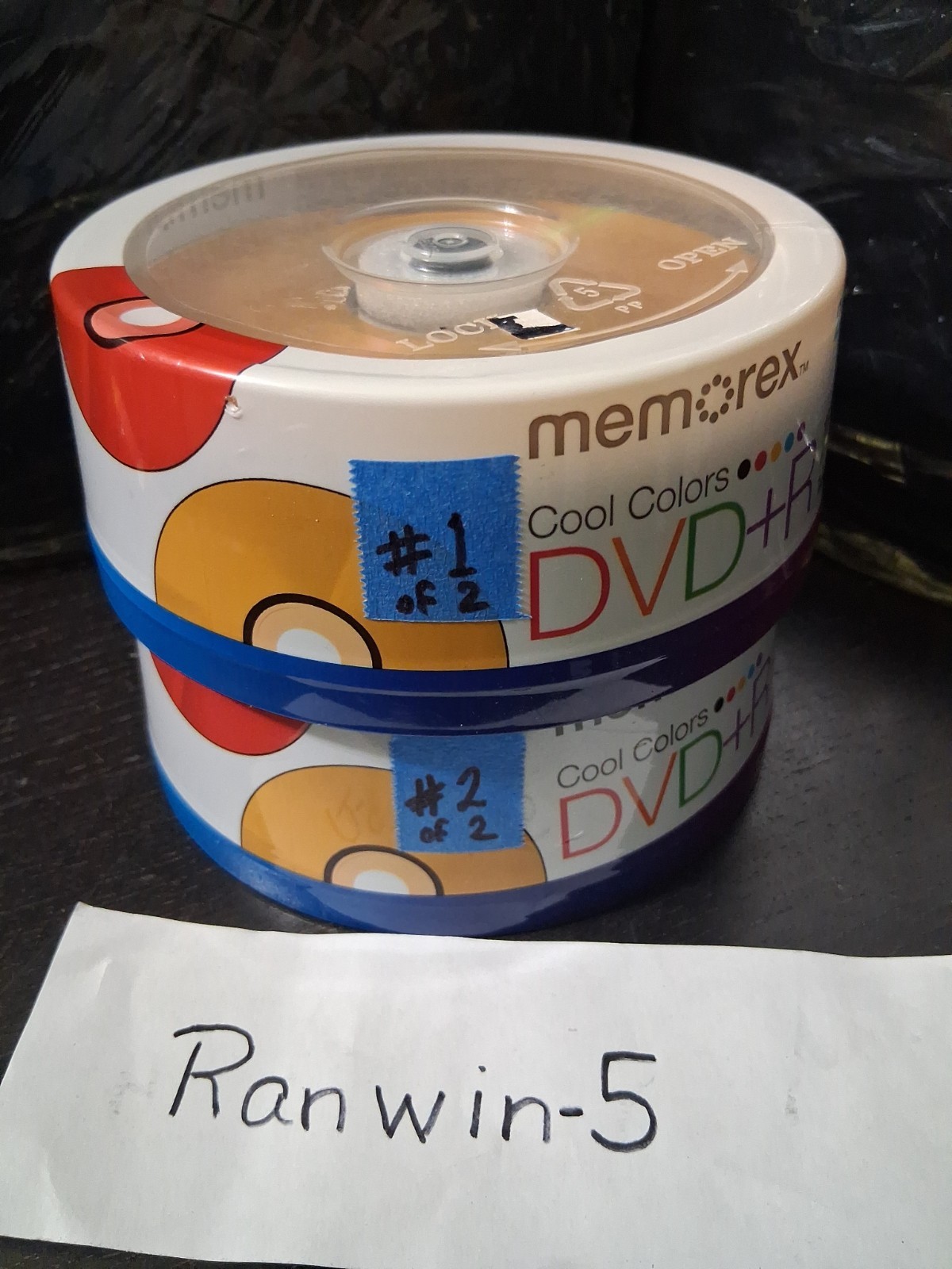 Memorex Cool Colors DVD+R 25 Pack Spindle (16x, 4.7 GB, 120 mins) Price=1 pack