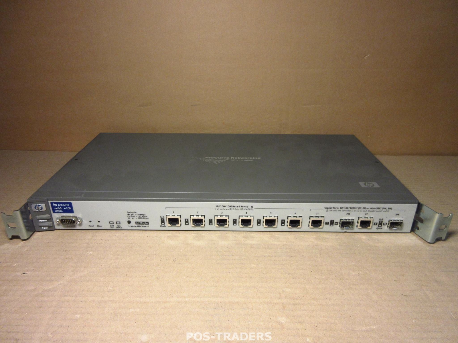 HP J4902A ProCurve Switch 6108 - 6x 10/100/1000 + 2x Dual Personality Ports