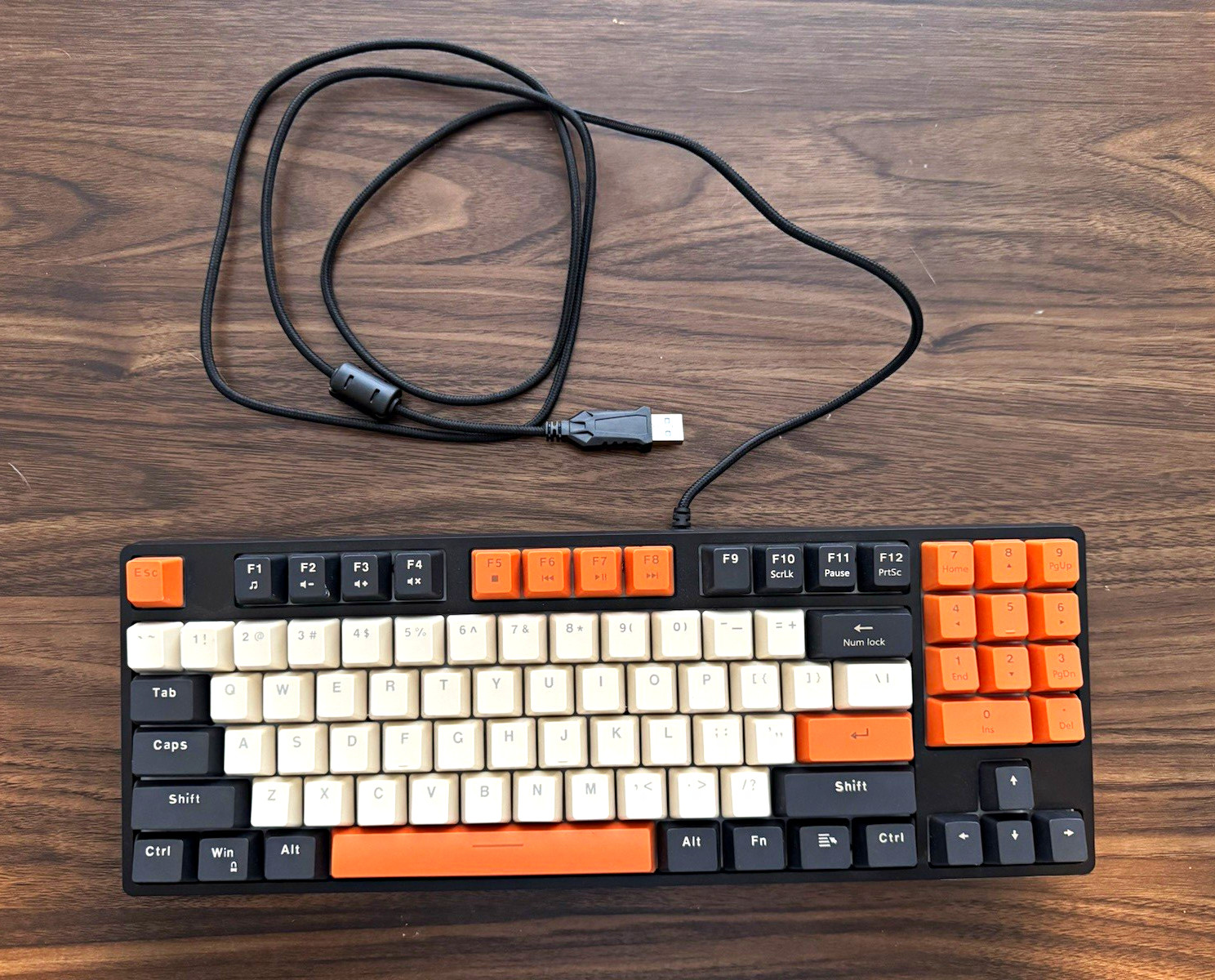 havit KB487L Mechanical Gaming Keyboard Wired USB English QWERTY Black/Orange