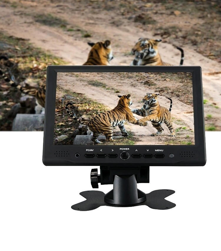 7'' IPS LCD PC Display Screen CCTV Security Monitor VGA HDMI 1080P for DSLR DVR 