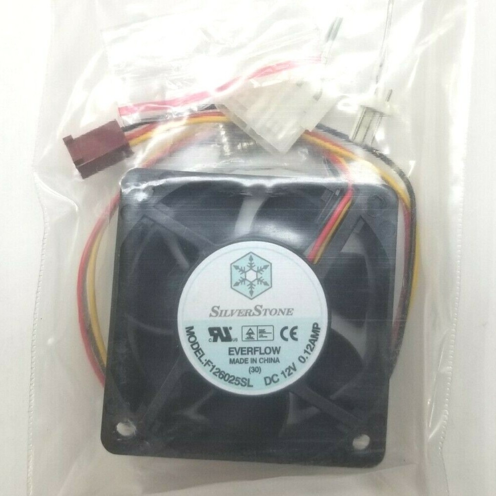 EVERFLOW F126025SL DC 12V 0.12AMP 6025 PWM Main Box CPU Cooling Fan 3-wire 6CM