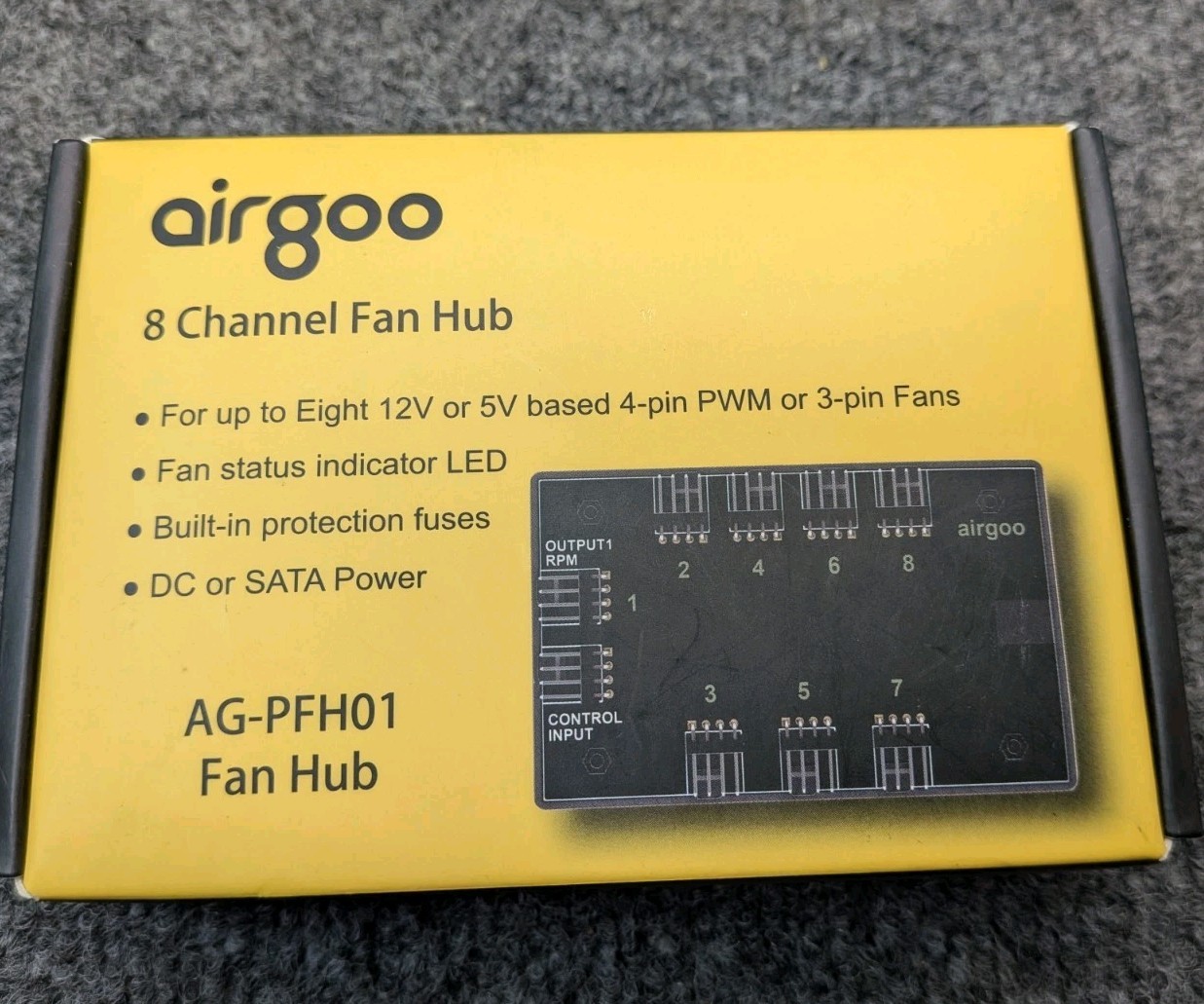 Airgoo AG-PFH01 8 Channel PWM Fan Hub SATA Power PC Case Fan Controller