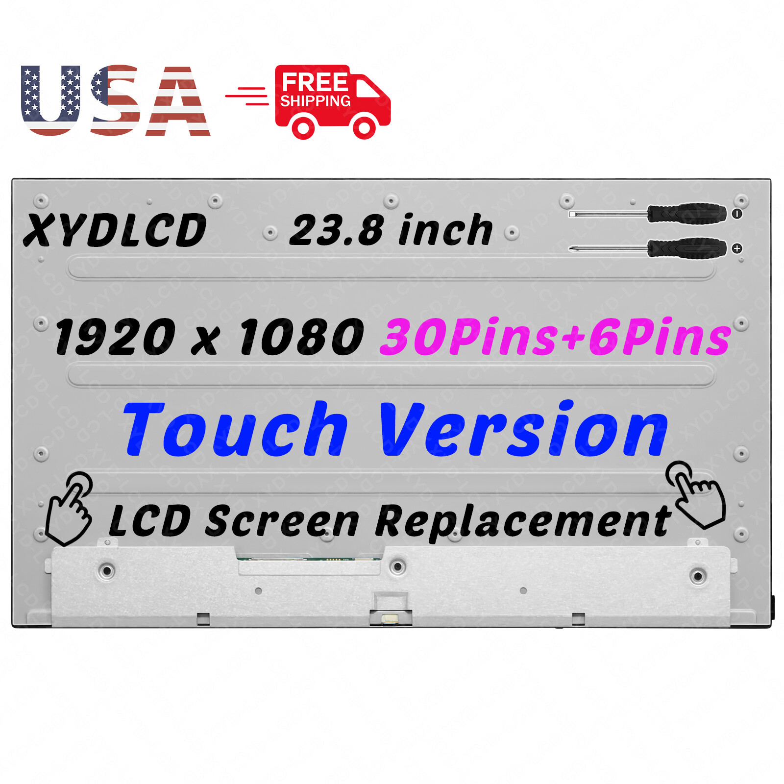 23.8in M238HAK01.0 N08198-001 LCD Touch Screen Display Replacement 30Pins+6Pins