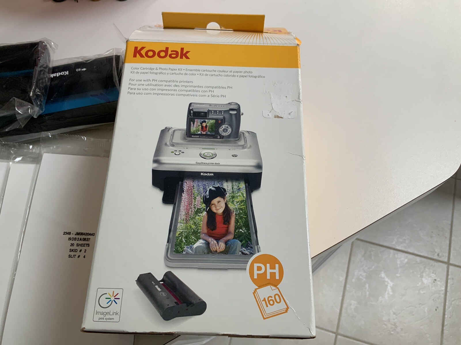 Kodak PH-160 Color Cartridge & Photo Paper - 4 Cartridges + 220 Sheets 60 FREE