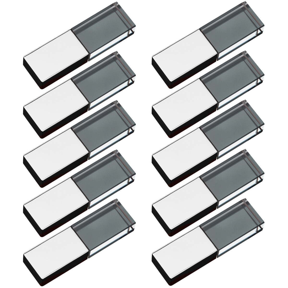 Lot 10PCS 1/2/4/8/16GB Crystal Glass USB Flash Drive Memory Storage Custom Logo