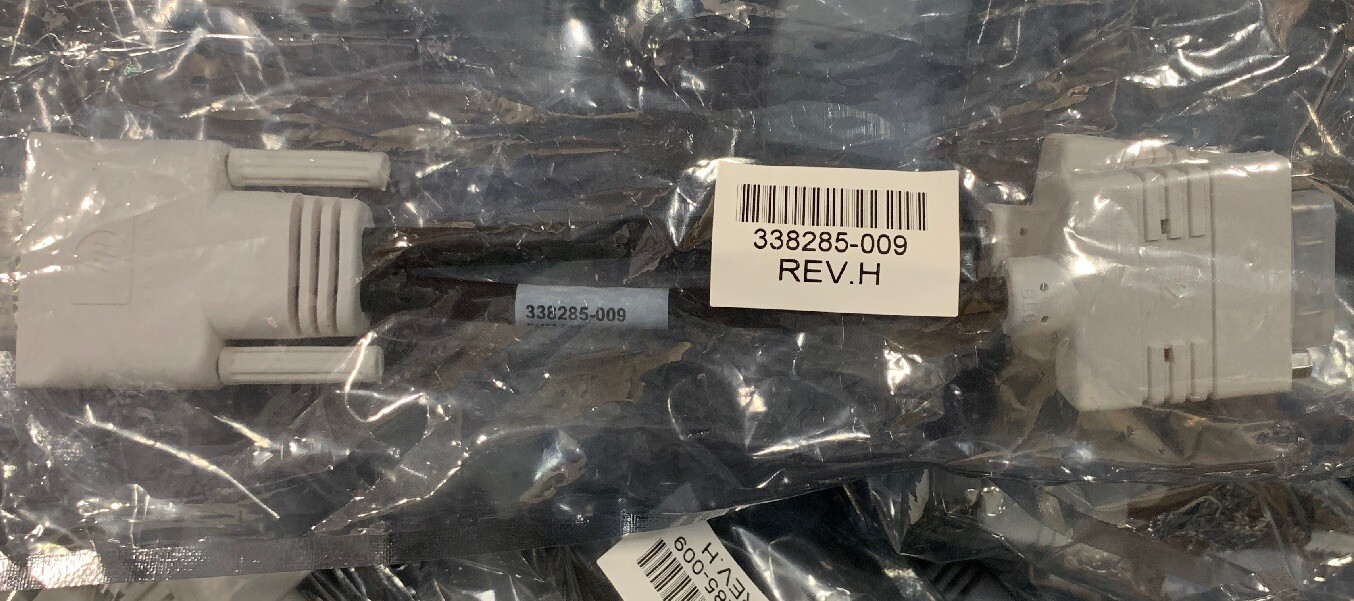 LOT OF 25 NEW  HP/MOLEX 338285-009 DMS-59 Dual DVI Splitter/Adapter (Y-Cable)