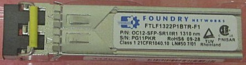  Brocade/Foundry OC12-SFP-SR1/IR1 Finisar FTLF1322P1BTR-F1  OC-12/STM USED