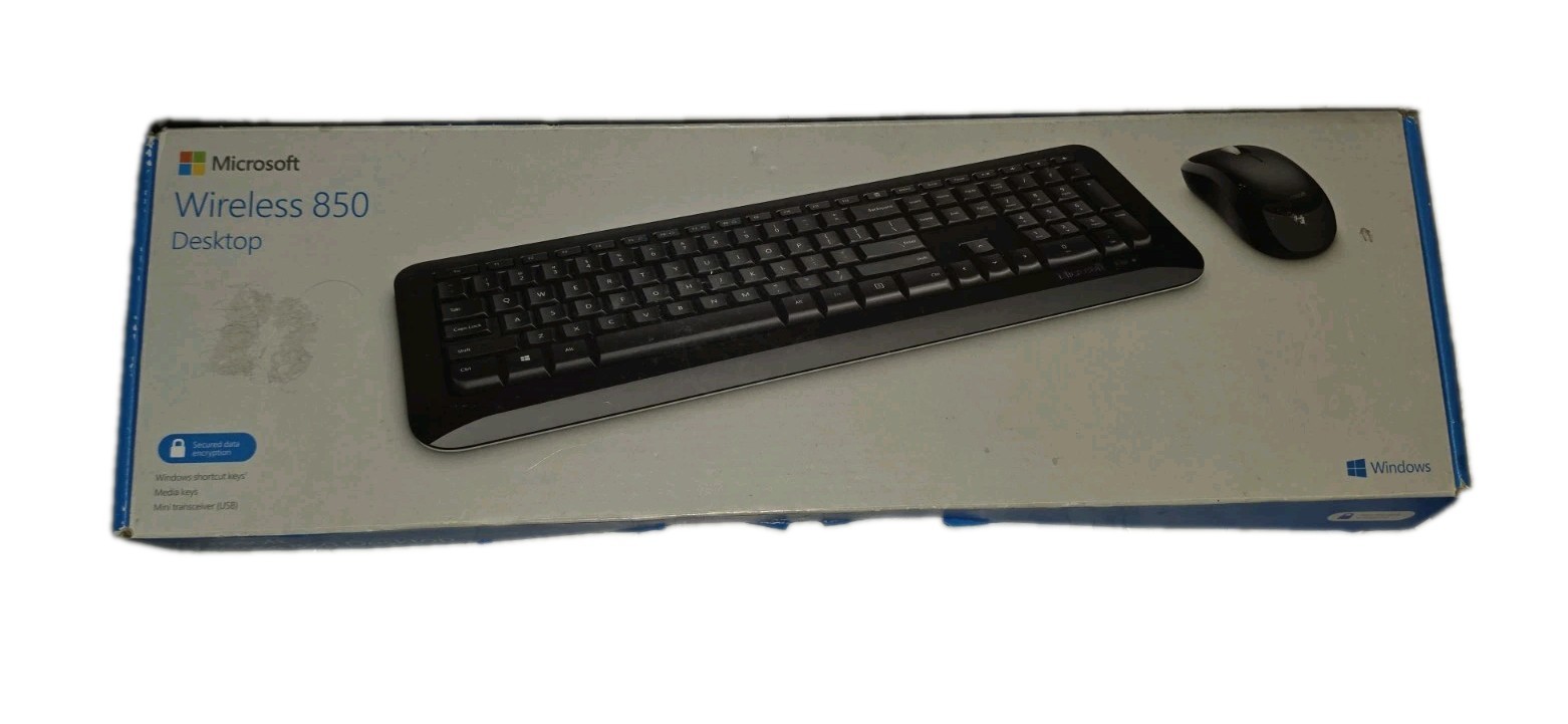 Microsoft Wireless 850 Desktop Keyboard/Mouse PY9-00002 Combo with USB Dongle