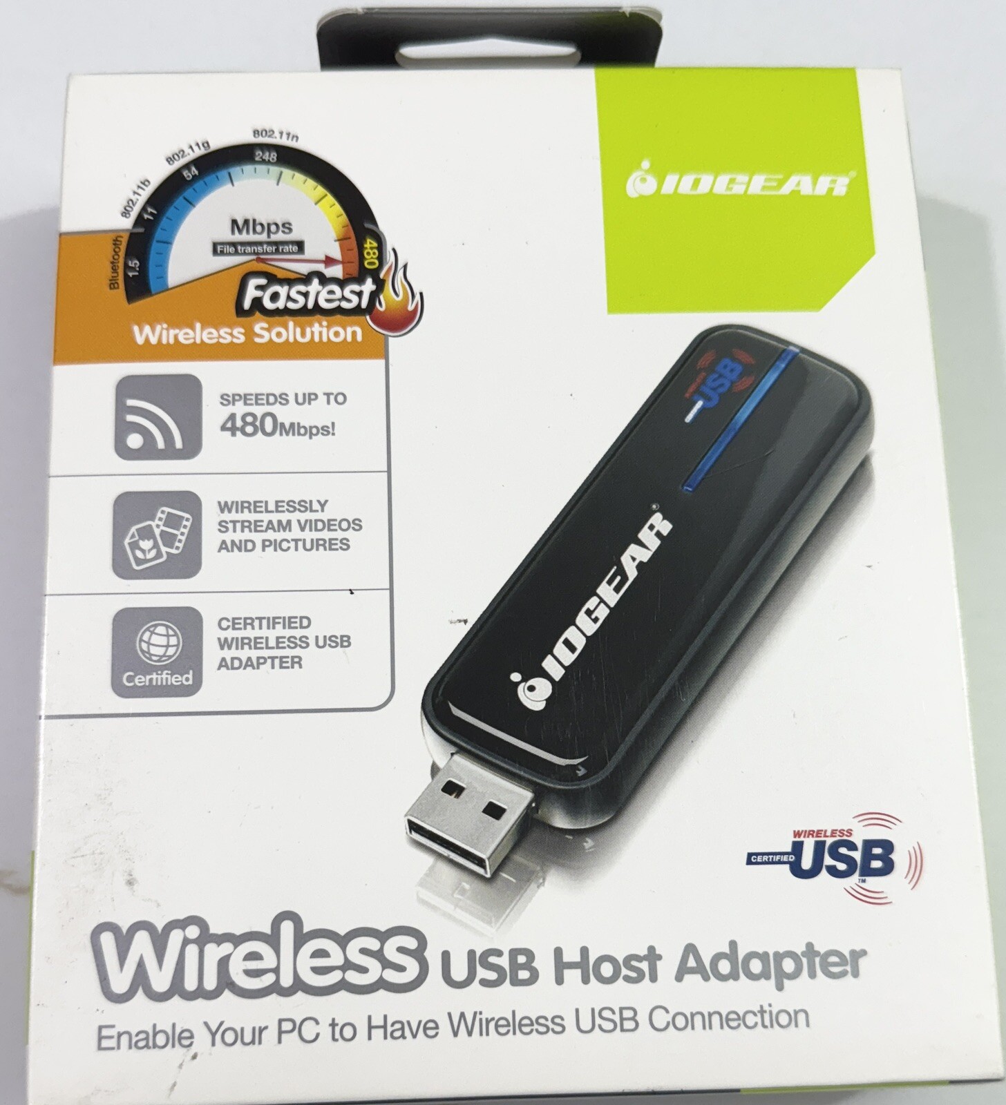 IOGEAR GUWA100U Wireless USB Host Adapter PC Wireless Connection