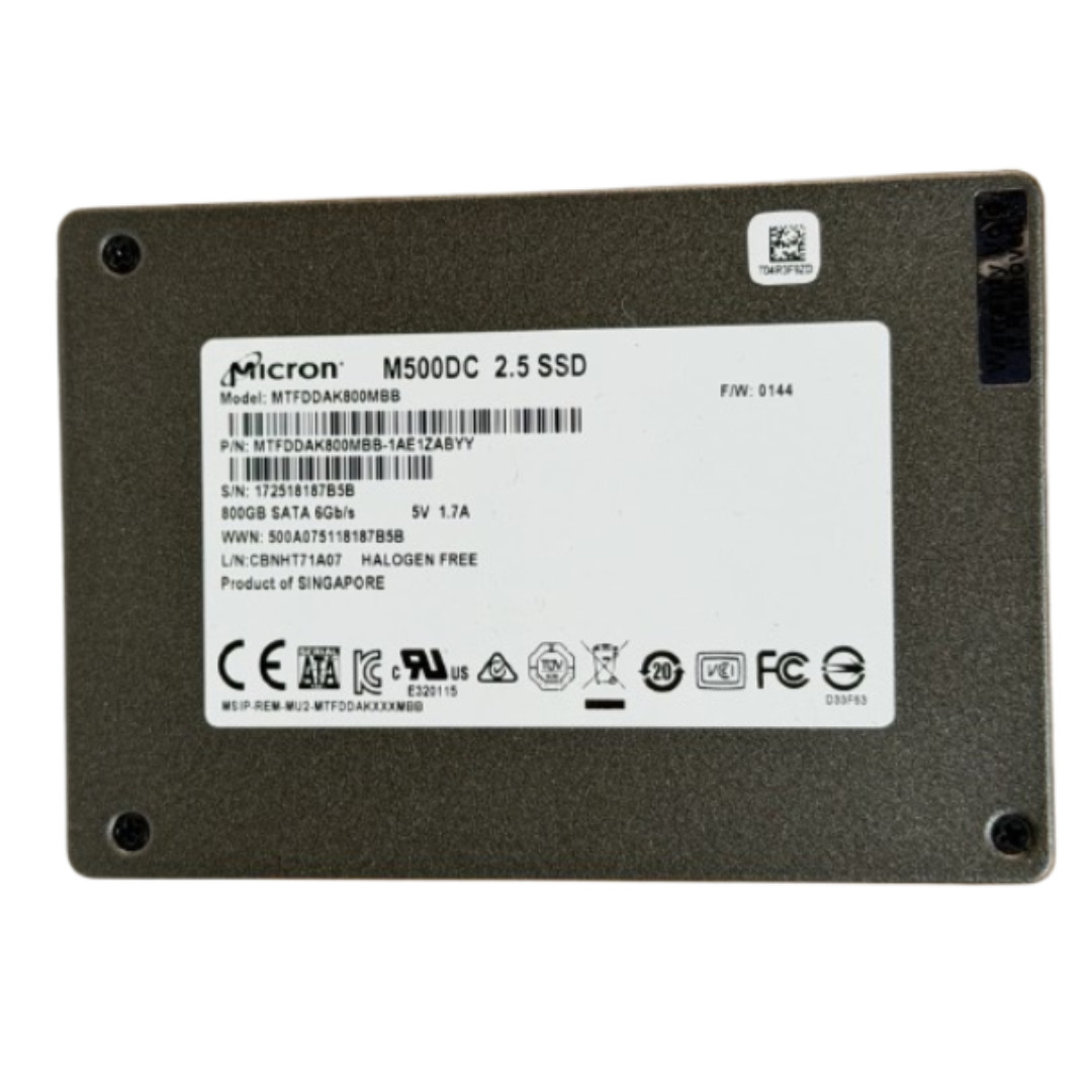 Micron M500DC 800GB 2.5" SATA III Enterprise SSD MTFDDAK800MBB 6Gb/s SFF SSD
