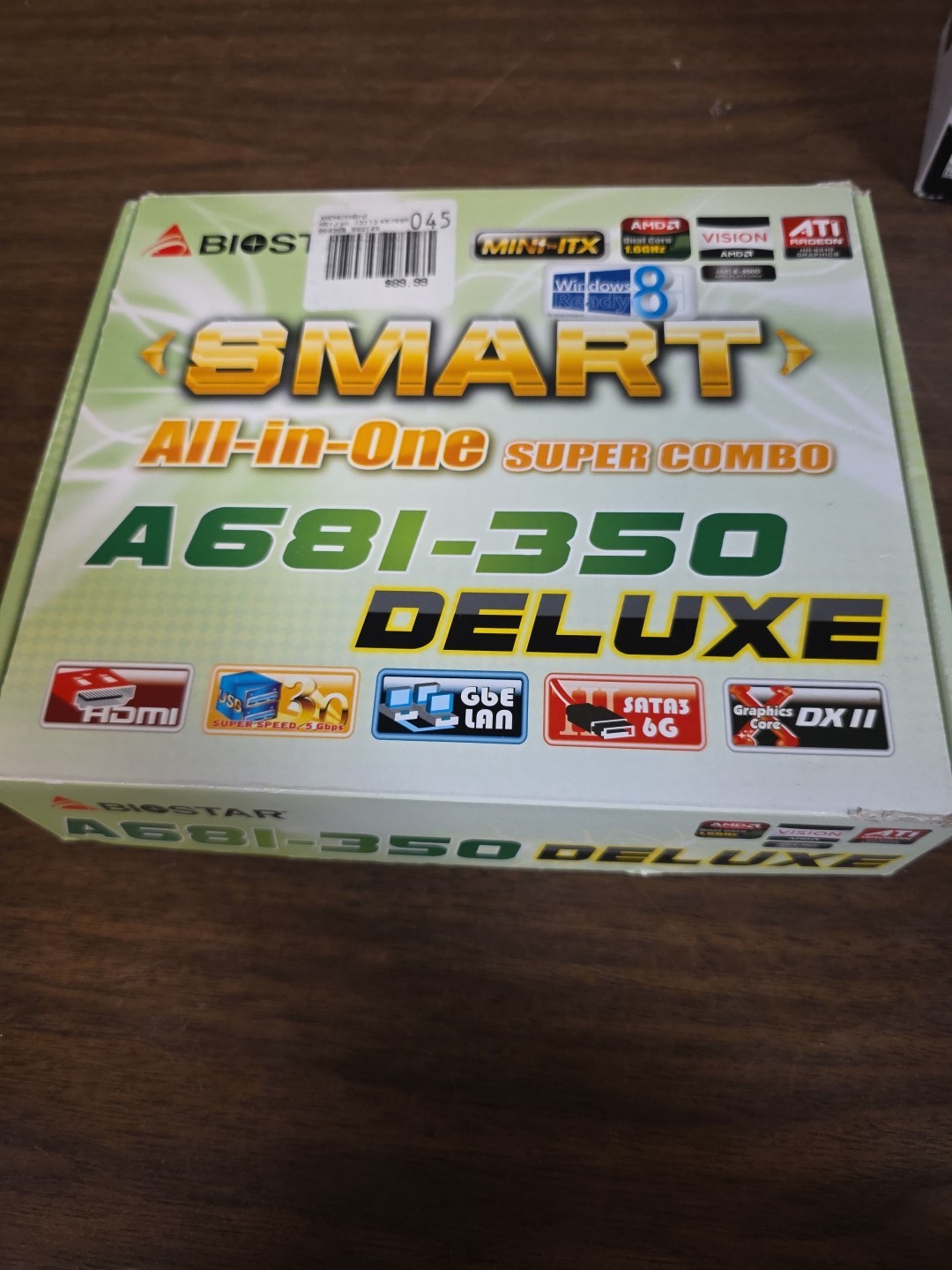 Biostar A68I-350 DELUXE, BGA FT1, AMD Motherboard