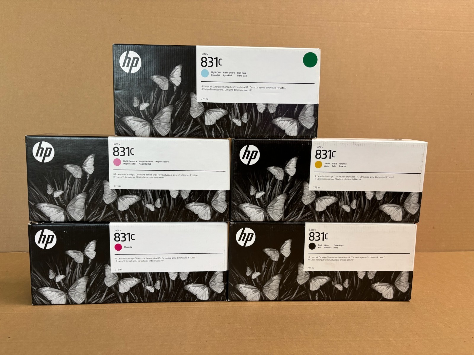5 OEM HP 831C Latex 310,315,330 LC,LM,M,Y,K Ink CZ694A,96A,97A,98A,99A 2025-2026