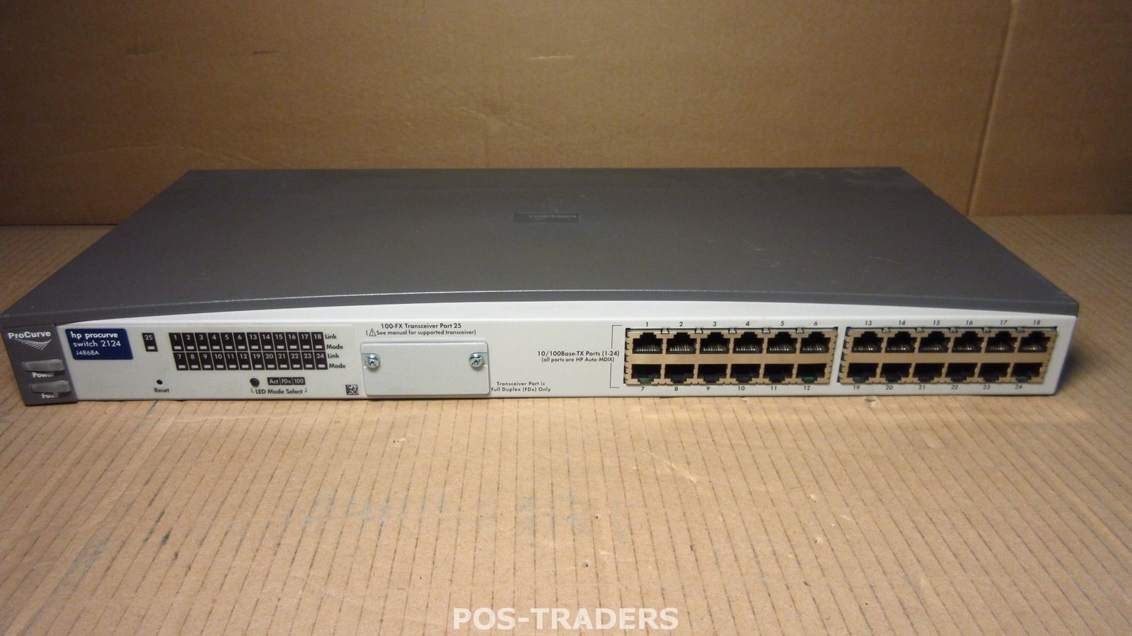 HP 2124 Unmanaged 24x 10/100 Mbps Ports ProCurve Network Switch 100-FX J4868A
