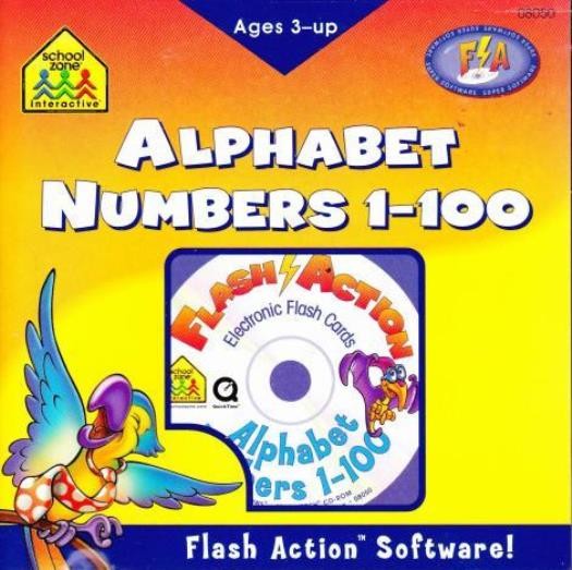 School Zone Alphabet Numbers 1-100 PC MAC CD learn letters sounds game Age 3+