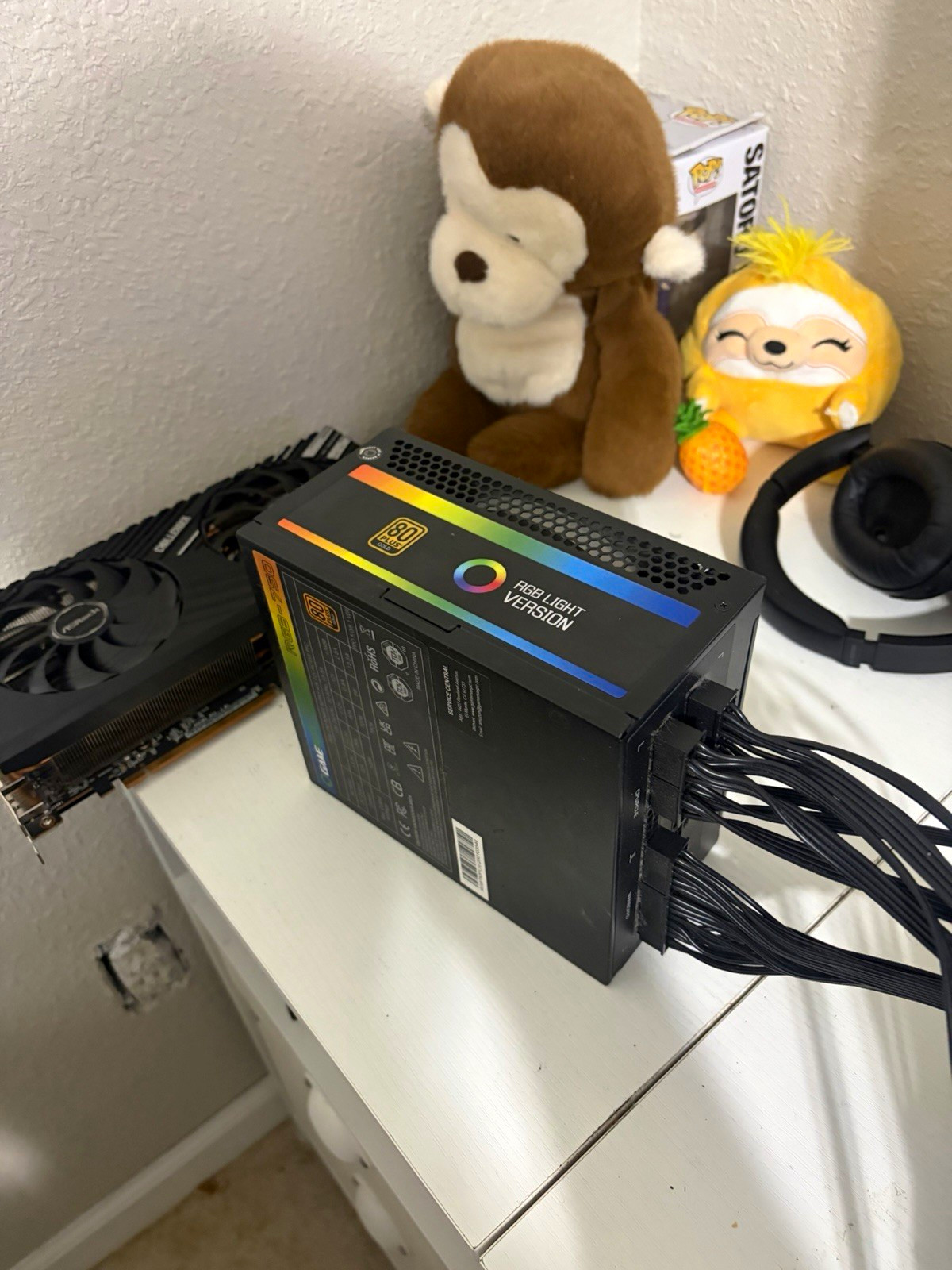 GameMax 750W RGB 80 PLUS Gold ATX Fully Modular Power Supply PSU Black
