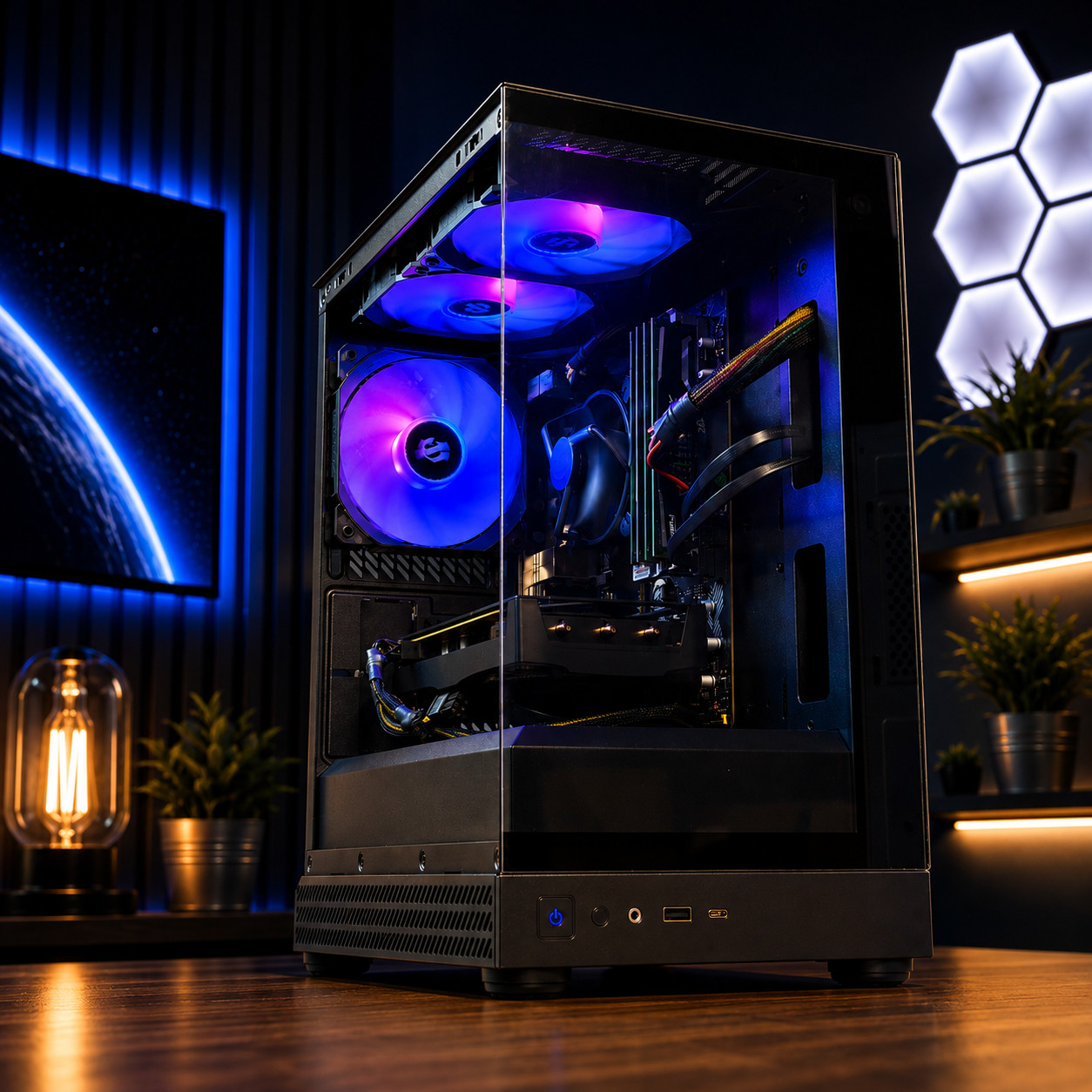 TWPC ARGB Gaming Desktop PC Intel 8th GEN 32GB RAM 1TB SSD GTX 1070 Win11 Pro