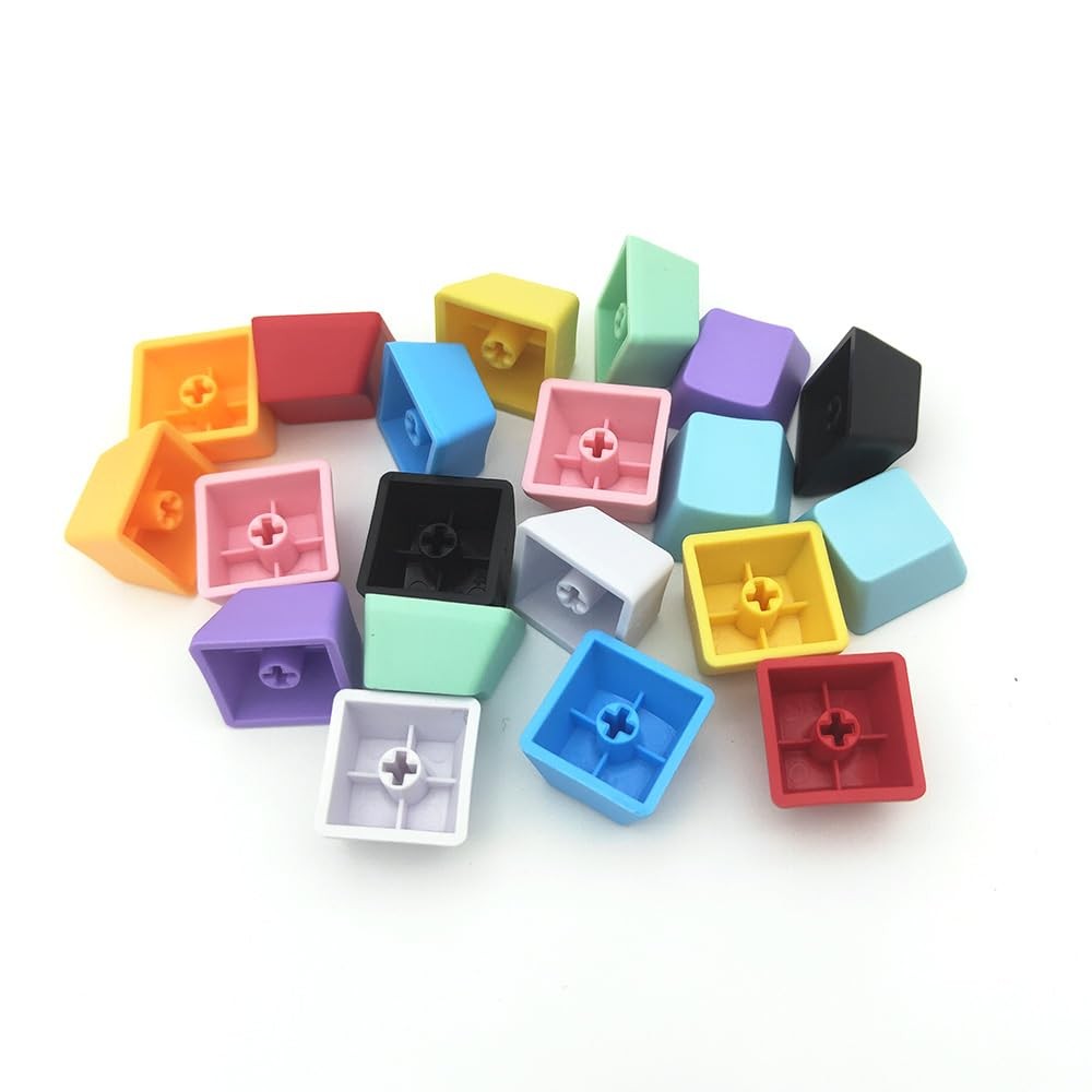OEM Profile Blank Keycaps PBT Rainbow Mixed Colors 1U R4 Keycap for MX switch...