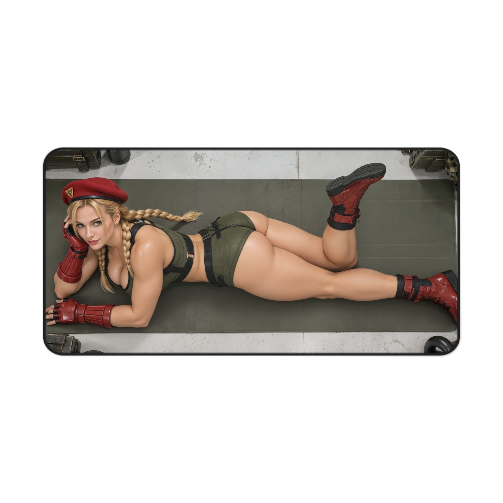 Cammy White Large Deskmat Gaming Mousepad Extended Computer Desk Pad