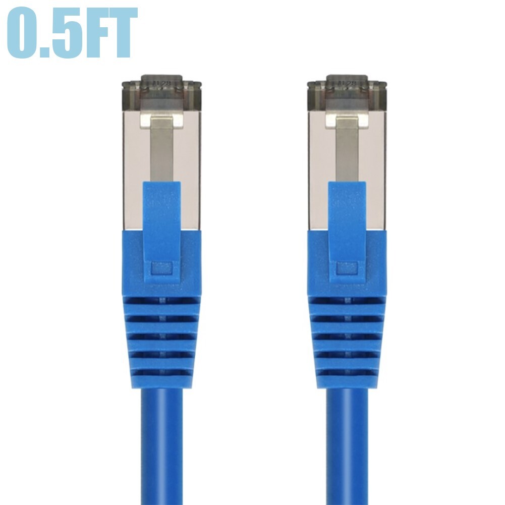 0.5FT 1FT 2FT 10FT 30FT CAT8 RJ45 Network LAN Ethernet S/FTP Cable 28AWG Blue