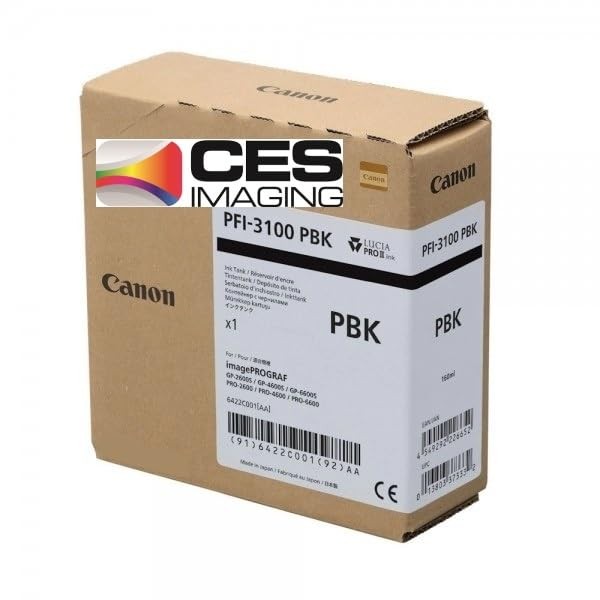 Canon PFI-3100 PBK Original Inkjet Ink Cartridge - Pigment Black Pack (6422c001)