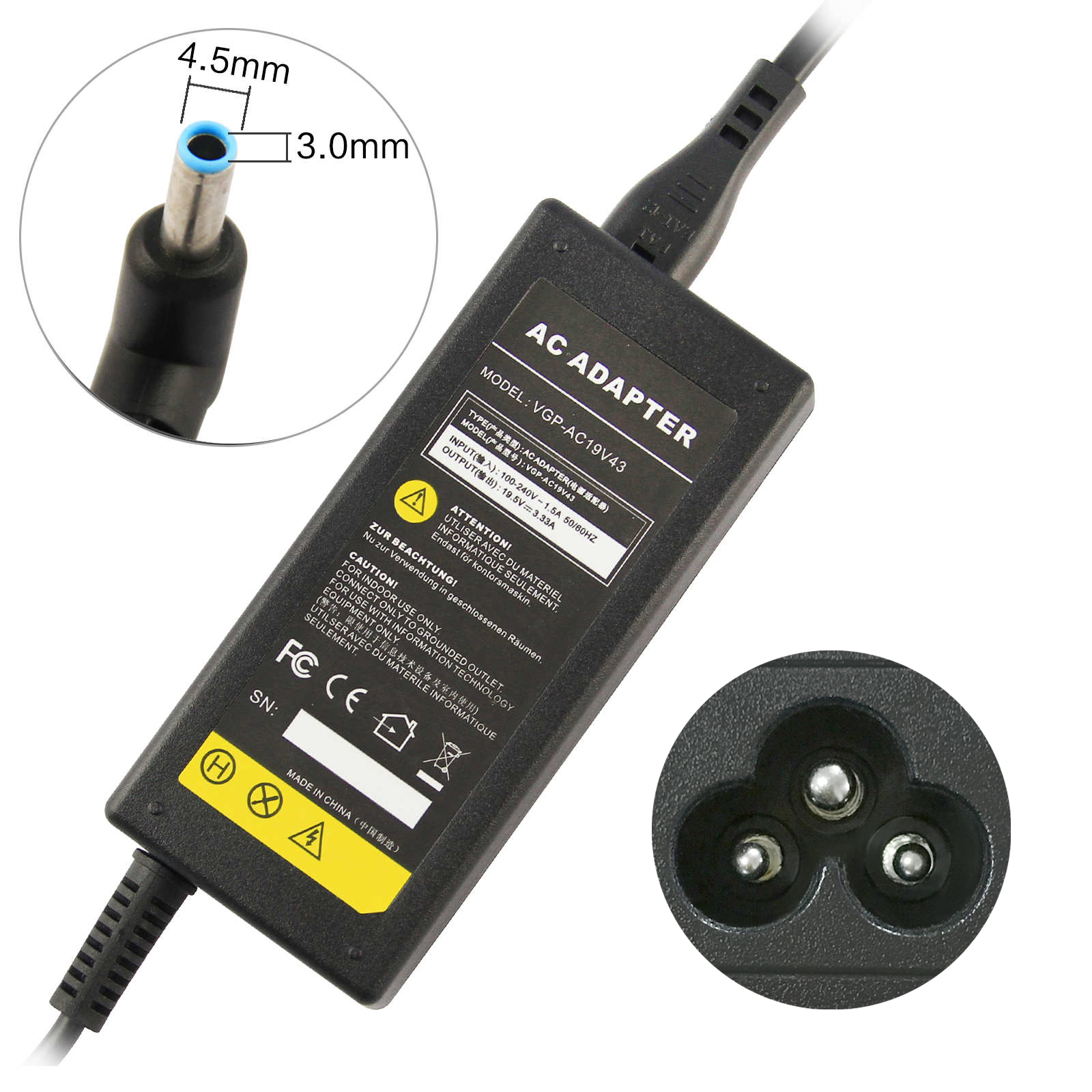 65W 19.5V AC Adapter Charger For HP Chromebook 14-x010nr 14-x010wm 14-x013dx G3