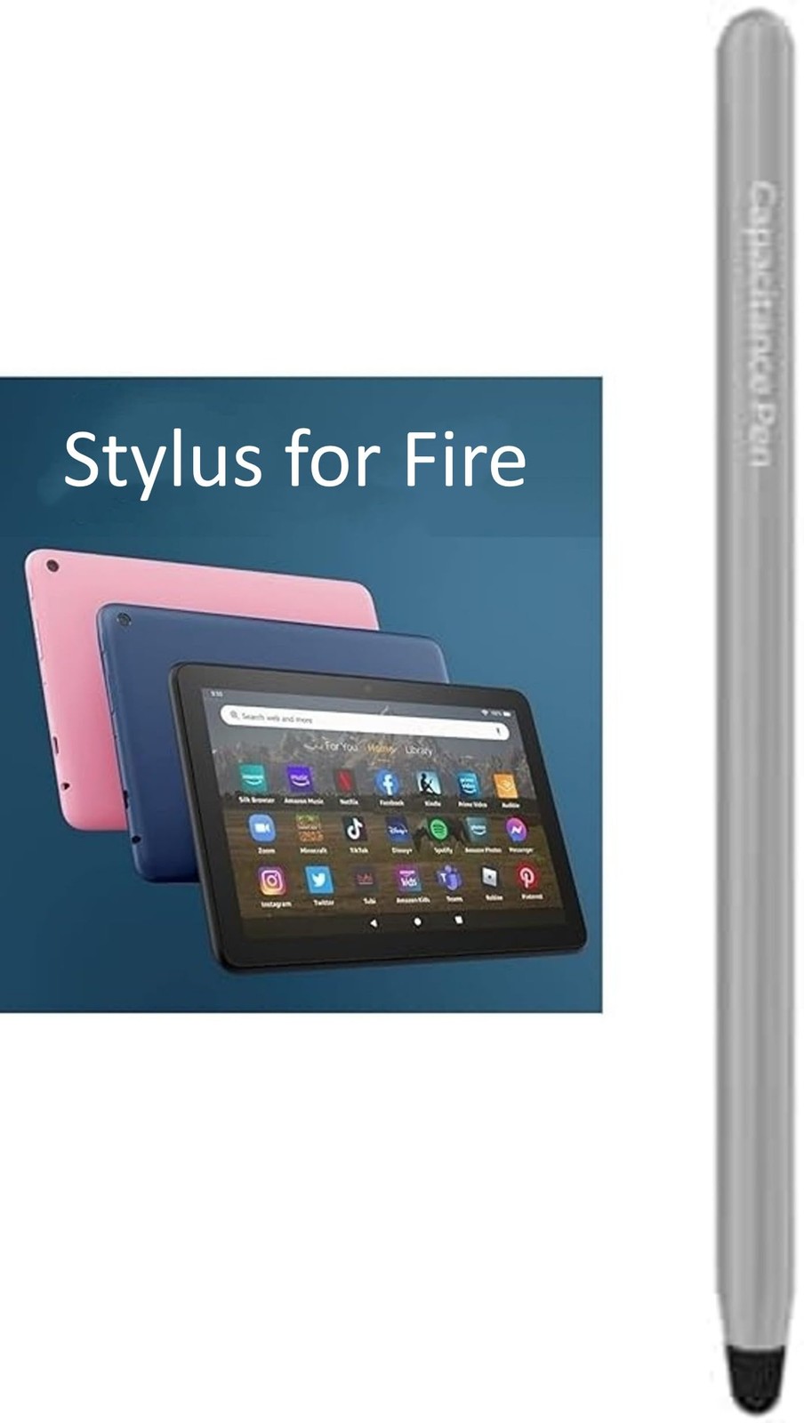 AMZ Fire Tablet Pen for AMZ Fire HD 10 Stylus Pen, Fire Max 11 Pen, Fire HD 8 Pe