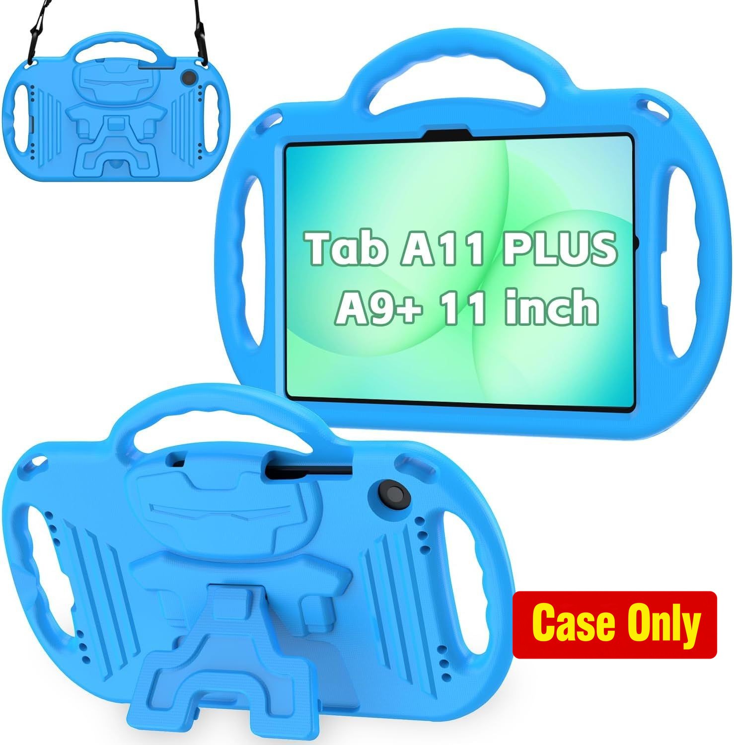 Lightweight Shockproof Case with Strap and Stand for Samsung Galaxy Tab A11+ 11