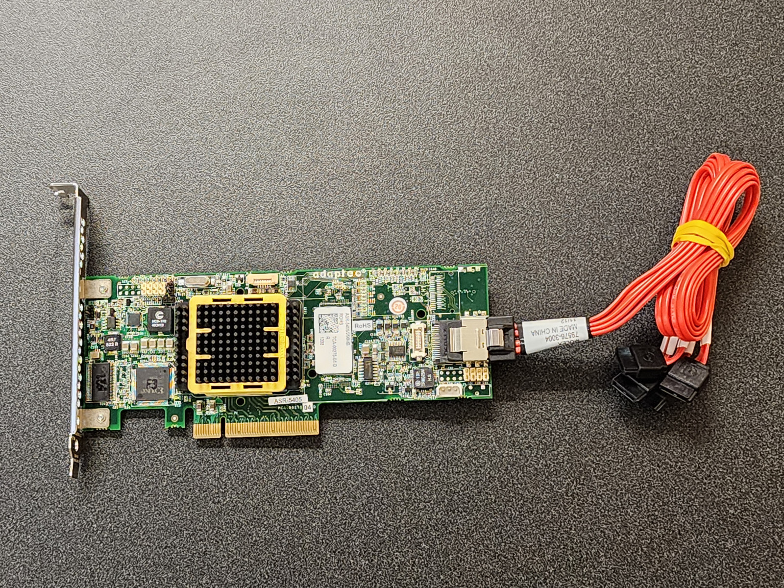Adaptec ASR-5405 256MB Raid Controller Card WITH 4 PORT CABLE *TESTED*