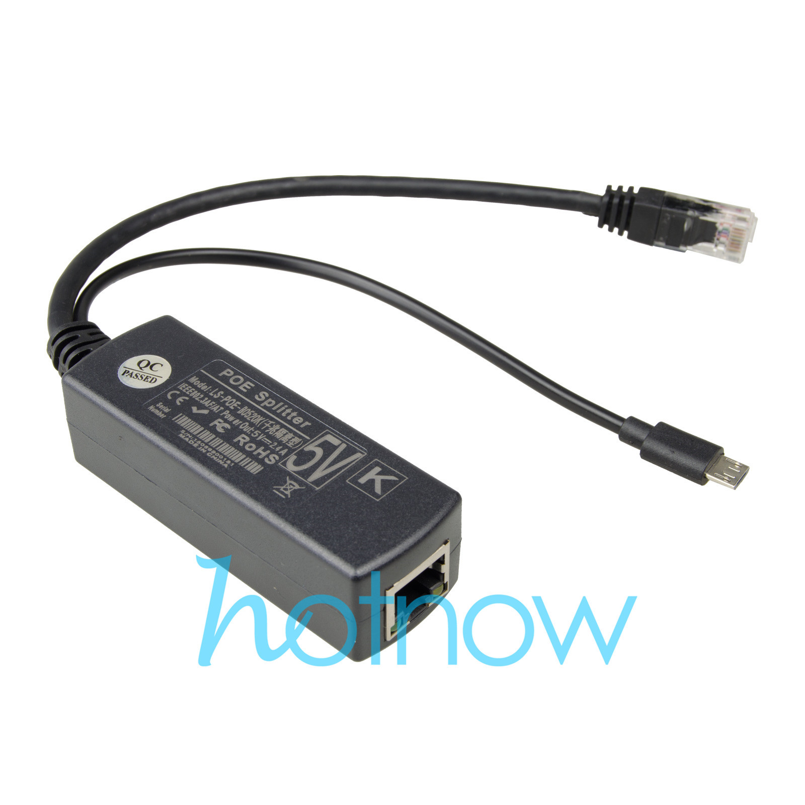 12pcs Gigabit Active PoE Splitter 5V Micro USB Raspberry Pi 3B Plus Jetson Nano
