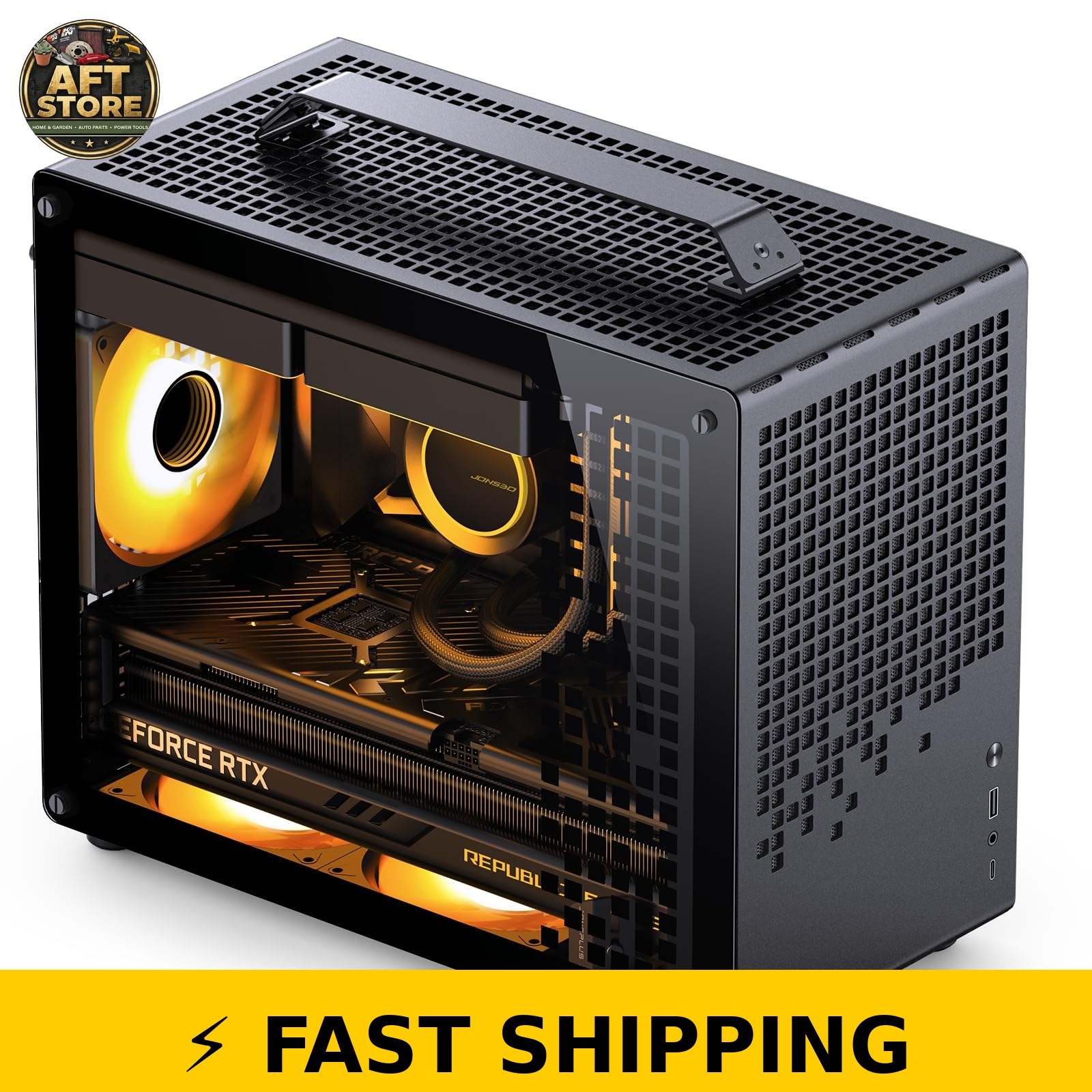 Jonsbo Z20 Black Mini Tower PC Case with Detachable Handle