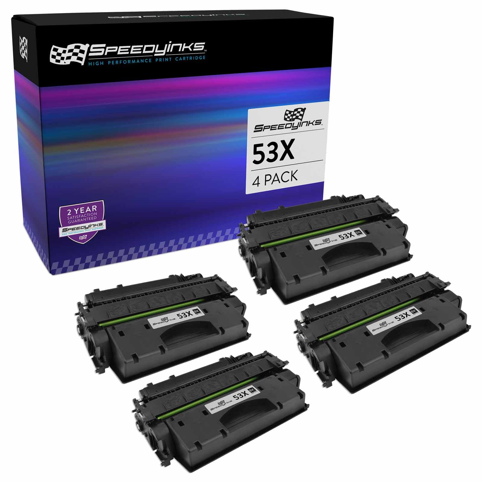 SPEEDYINKS Compatible Toner Cartridge Replacement HP 53X Q7553X HY (Black, 4PK)