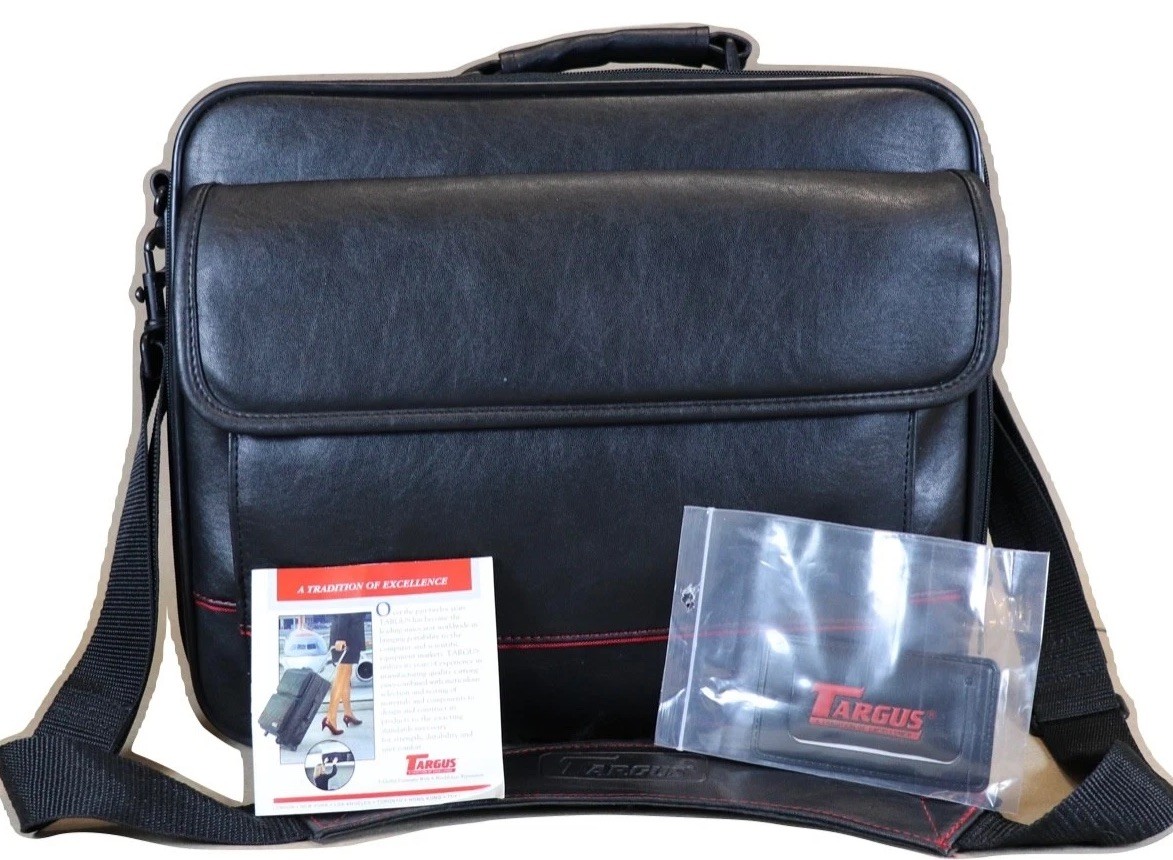 Vtg 13" Universal Notebook Case Briefcase Laptop Bag Shoulder Strap EUC Targus