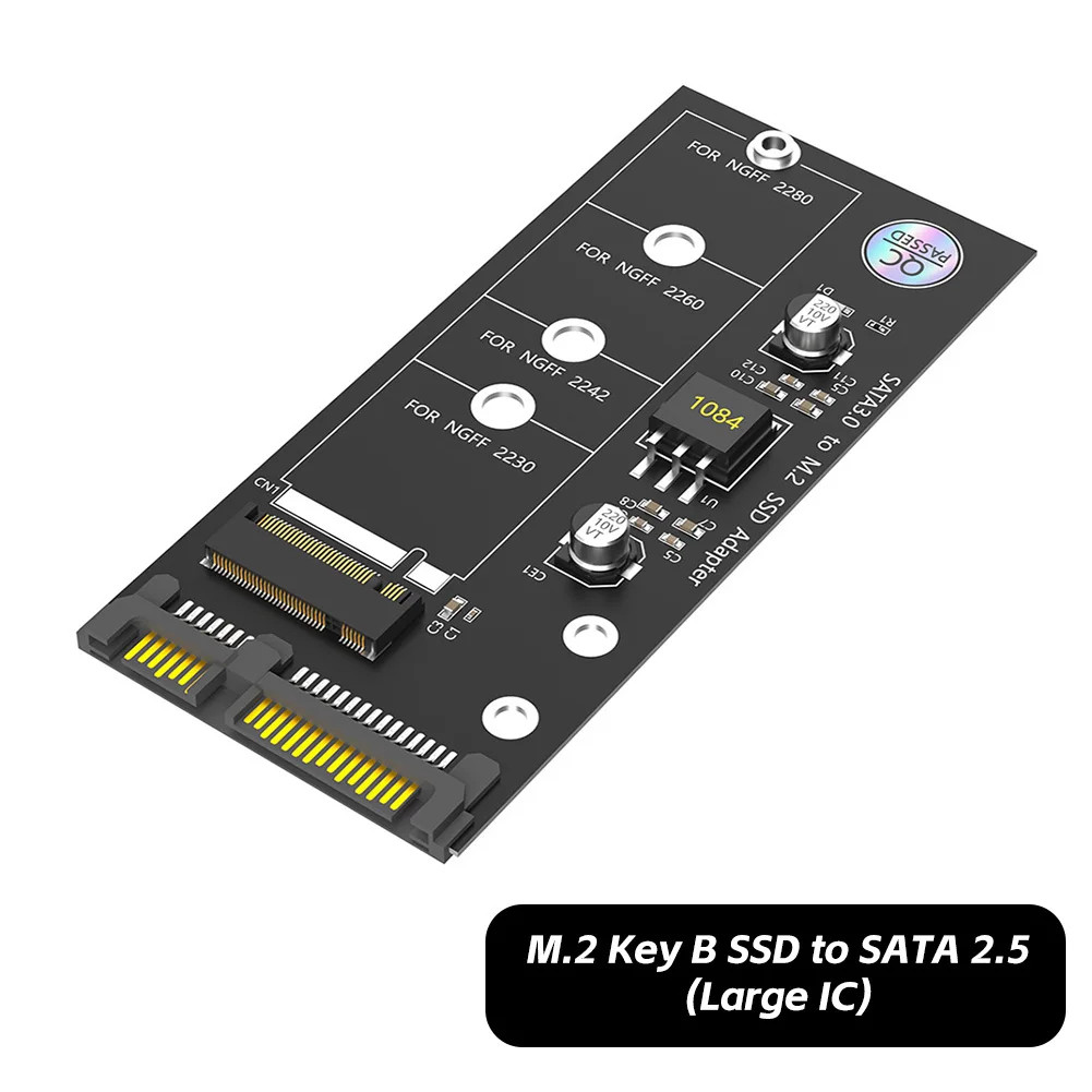 M.2 NGFF to SATA III Adapter Card B/M Key SSD Converter for 2230-2280 SSD US