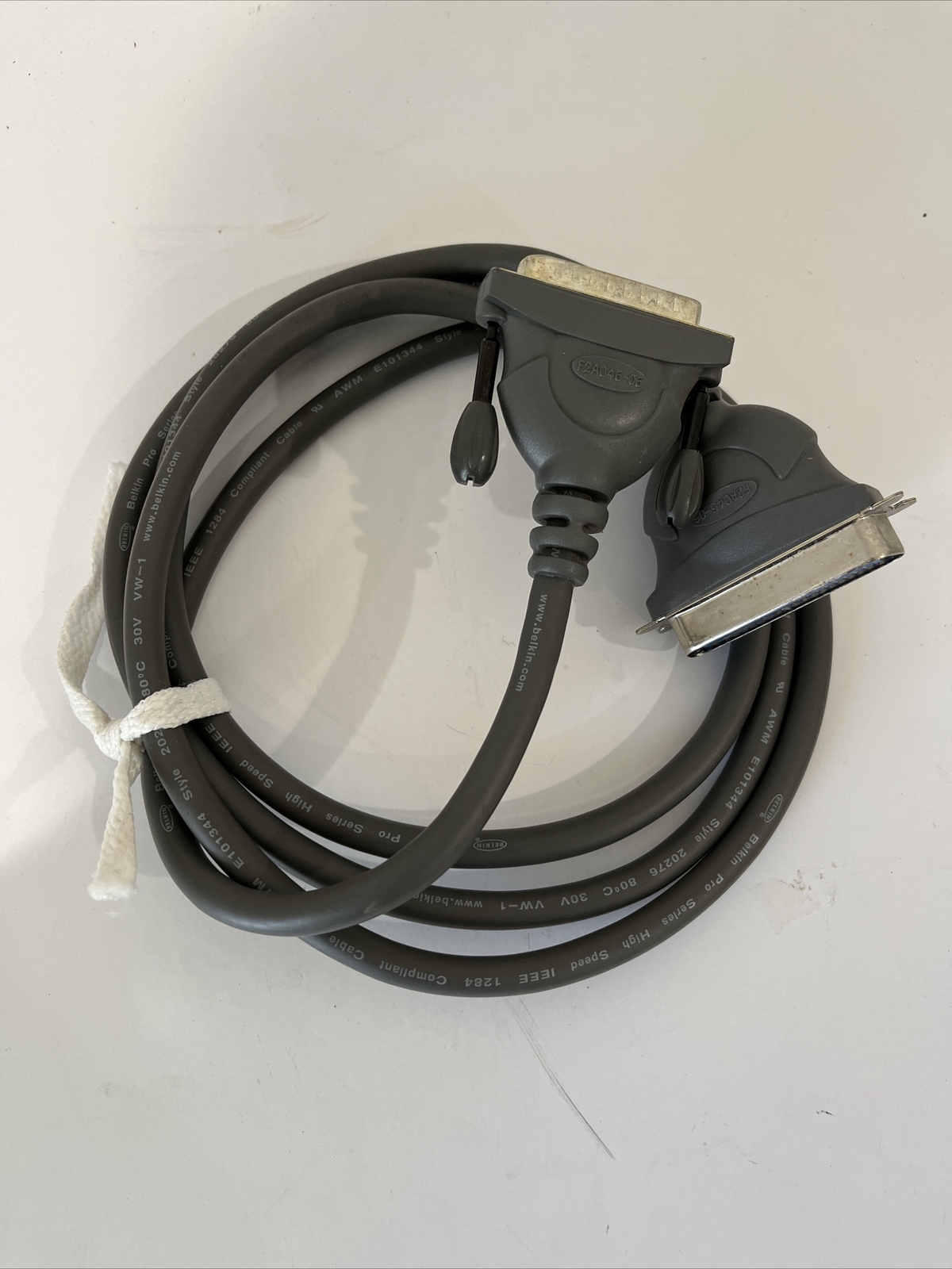 Belkin Pro Series High Speed IEEE 1284 Compliant Cable AWM E101344 Style 20276