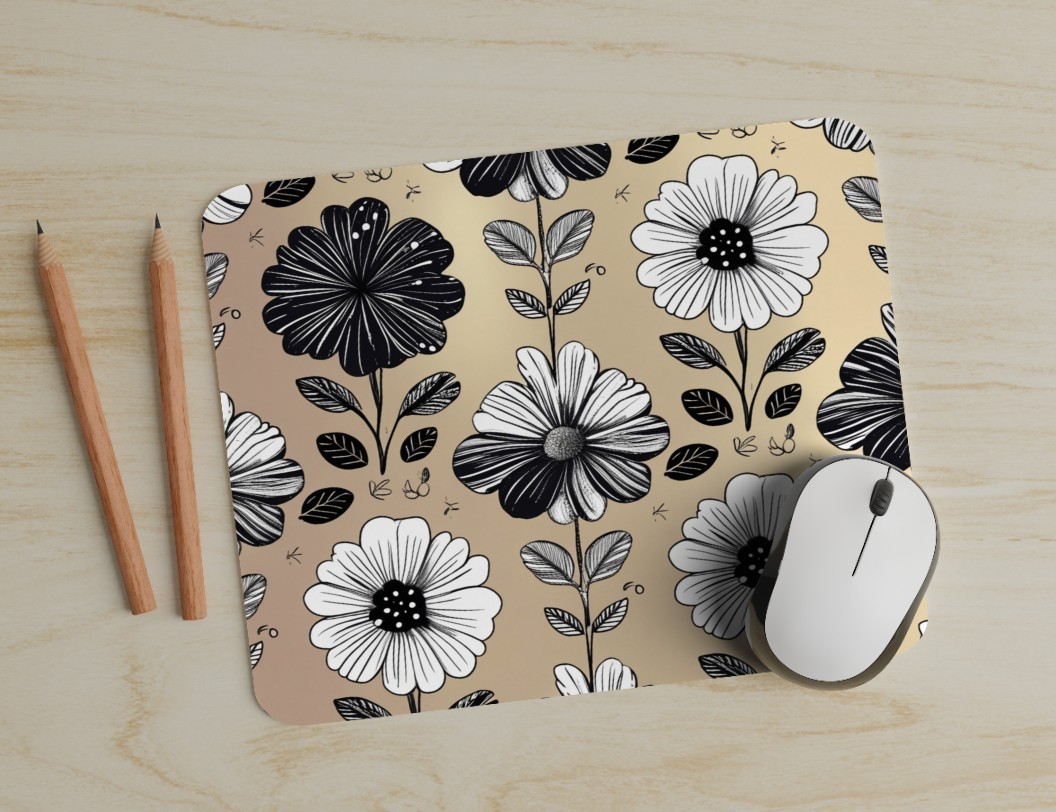 Flower Theme Mouse Pad great for Office or Gaming Personalize *Choose Design*