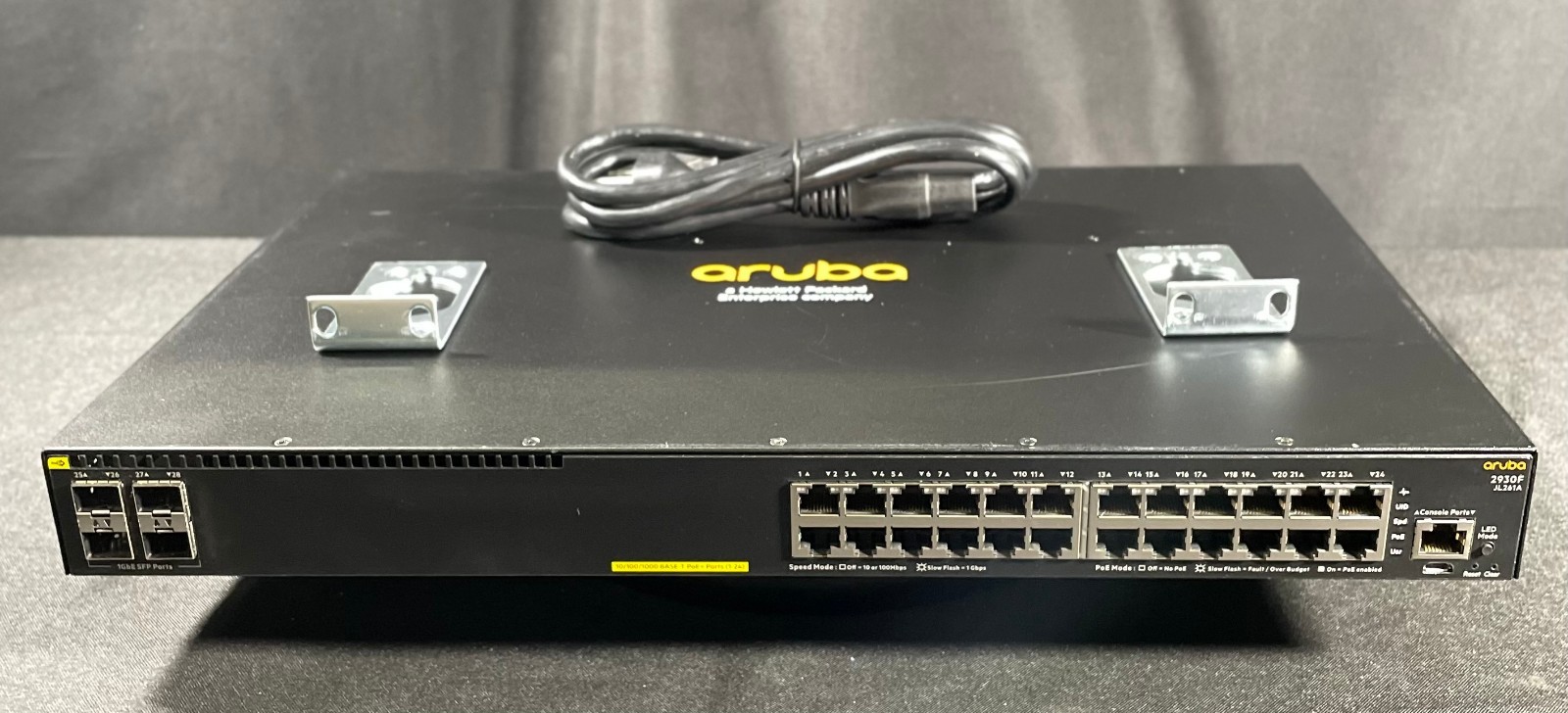 HPE Aruba 2930F JL261A  24 Port PoE Gigabit  Switch - Same Day Shipping