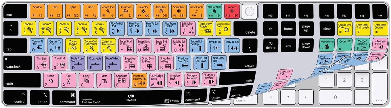 KB Covers Avid Pro Tools Keyboard Cover Magic Keyboard Touch ID Number Pad 2021+