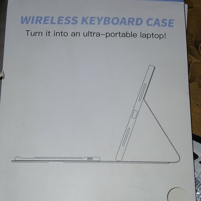 Wireless Keyboard Case, Magnetic Detachable Keyboard, Pencil Holder, Type-C, Bl…
